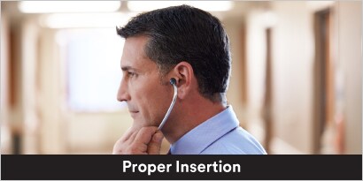 correct insertion of stethoscope eartips
